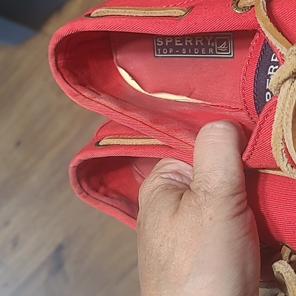 Red canvas Sperry Topsider 7 - Picture 8 of 9